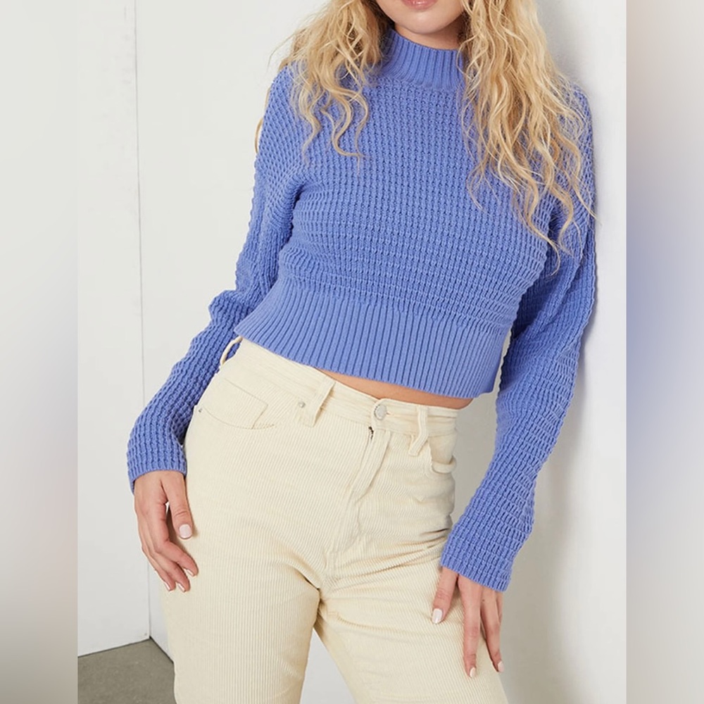NWT LA Hearts Love Bird Waffle Knit Mock Neck Sweater | Size: Large